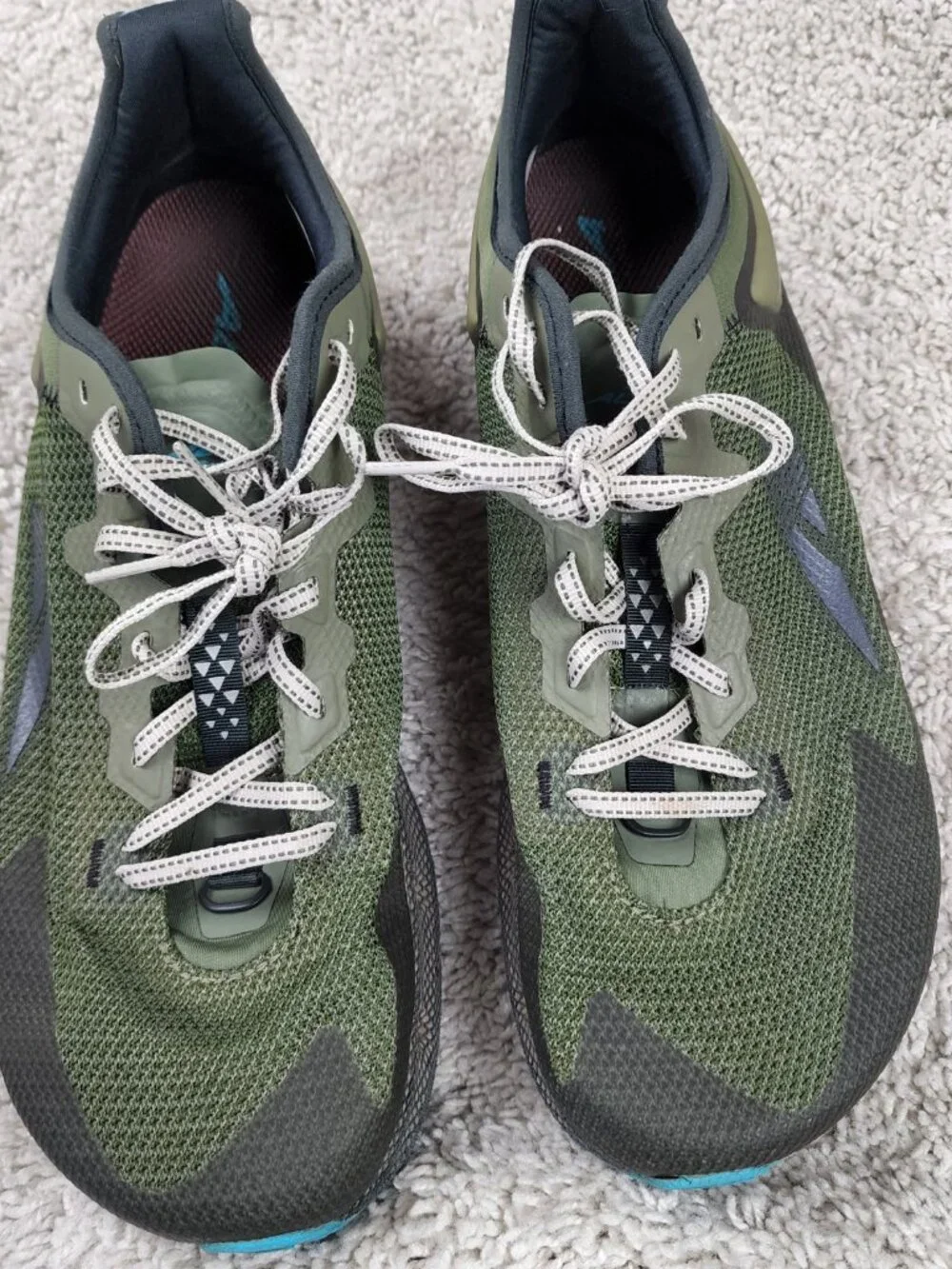 Altra Aloa Timp 4 Trail Running Shoes Mens US 11.5 Blue Green Mesh Running Gym